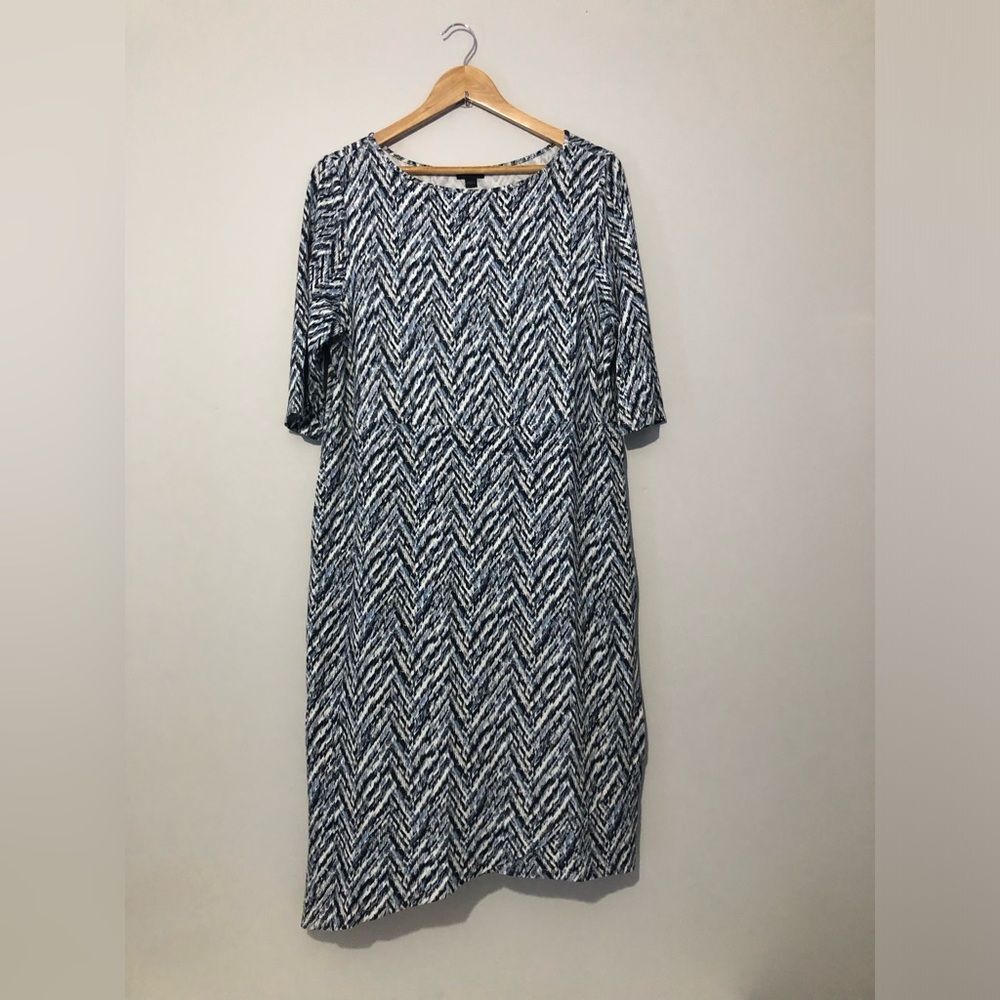 J. Jill Wearever Collection Quarter Length Sleeve Women’s Size Large Dress